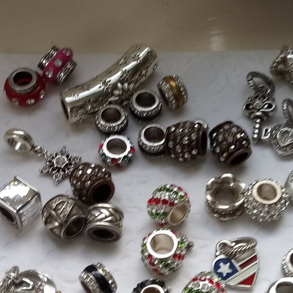 Brighton huge lot of over 40  charms beads and slider - Picture 6 of 16
